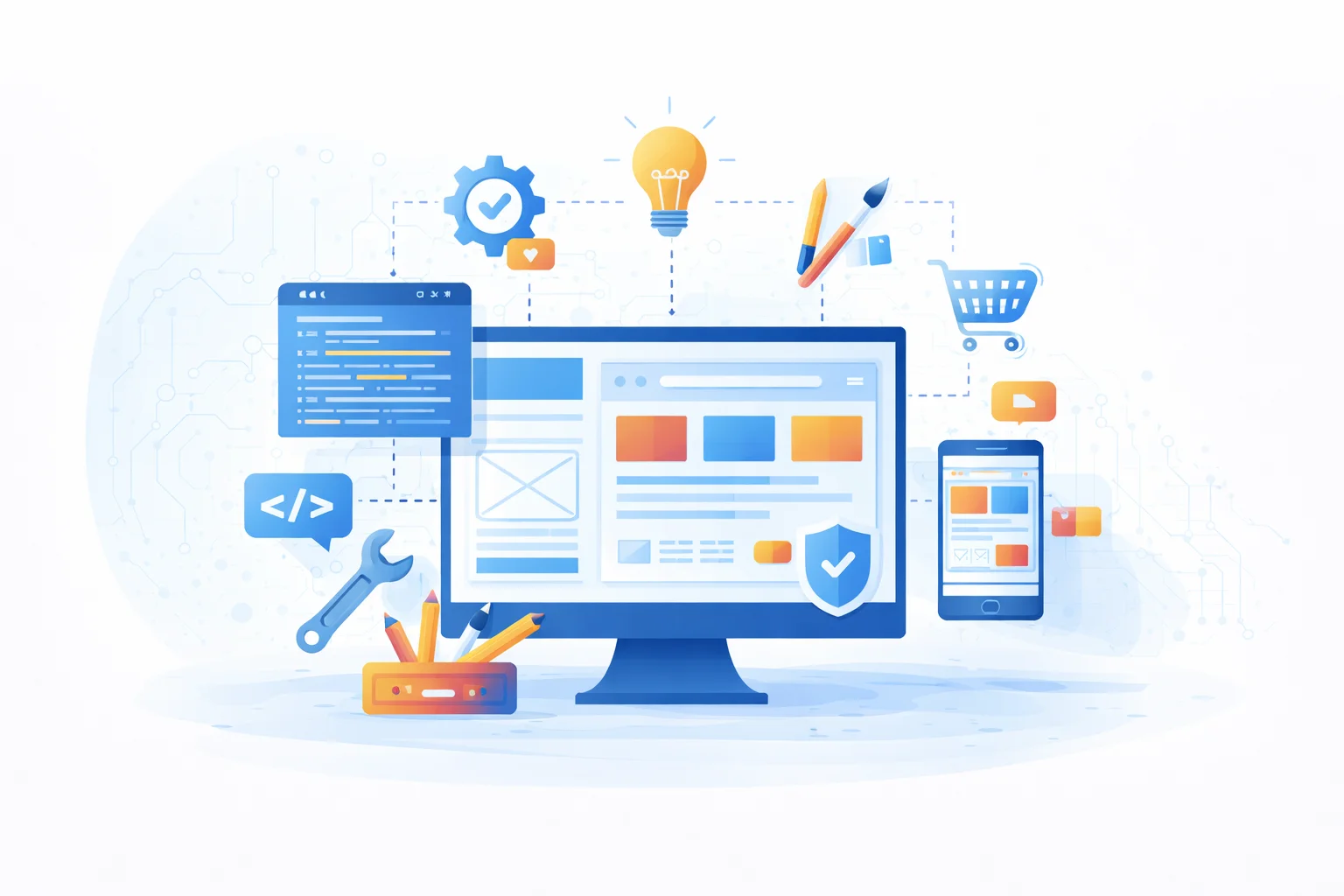 Custom website development tailored to business needsi