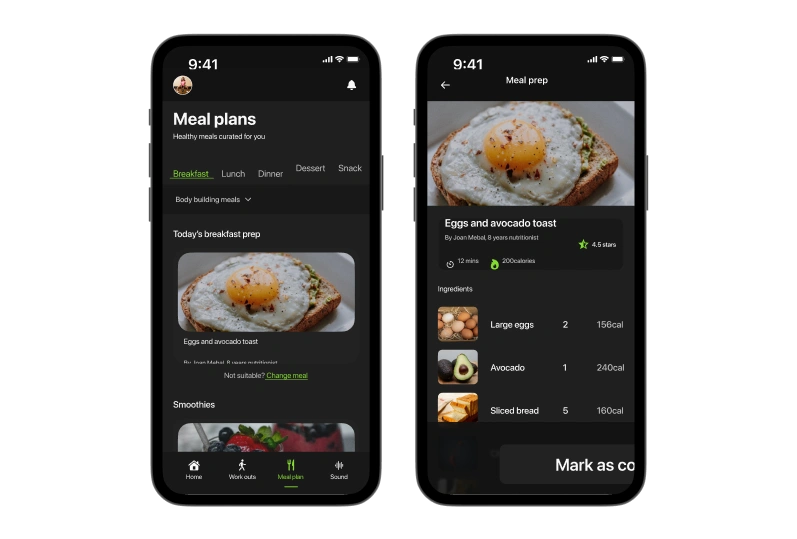 Meal Plans Screen