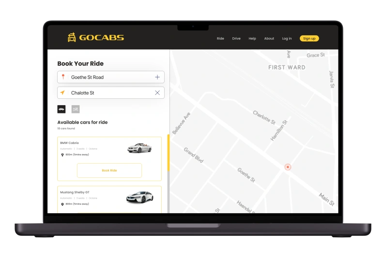 Taxi-Ride-Booking-Page