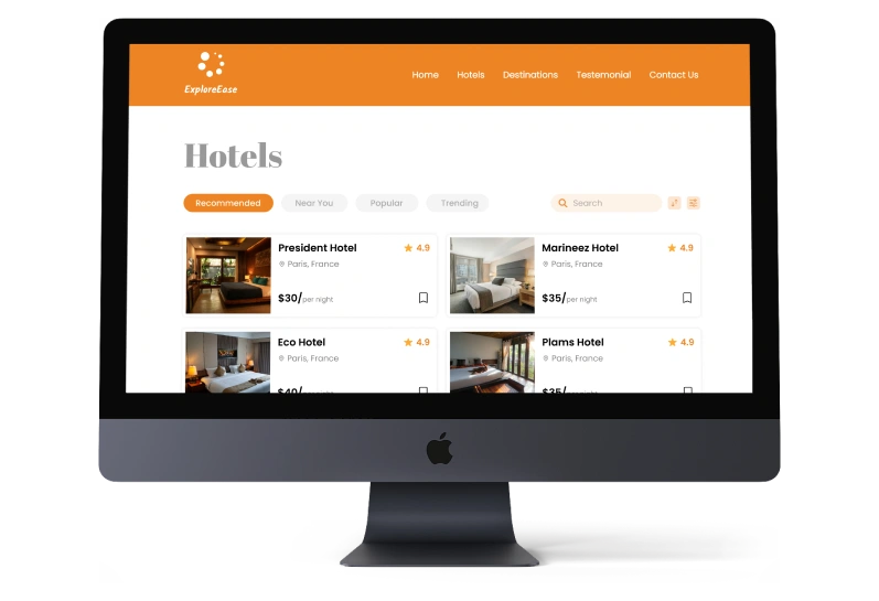 Travel-Hotel-Listing-Screen